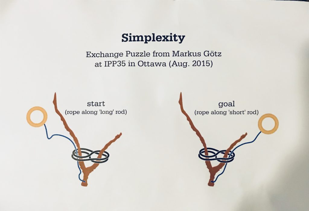 Simplexity disentanglement puzzle designed and made by Markus Gotz