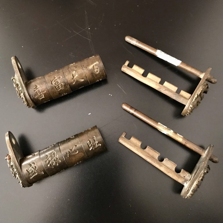 puzzle with locks and latches